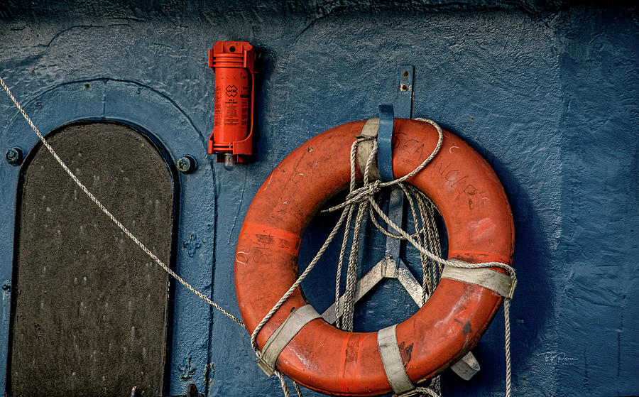 Ship Art blue Photograph by Bill Posner