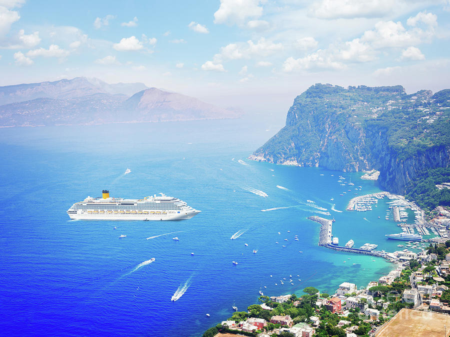 ship Capri island, Italy Photograph by Anastasy Yarmolovich
