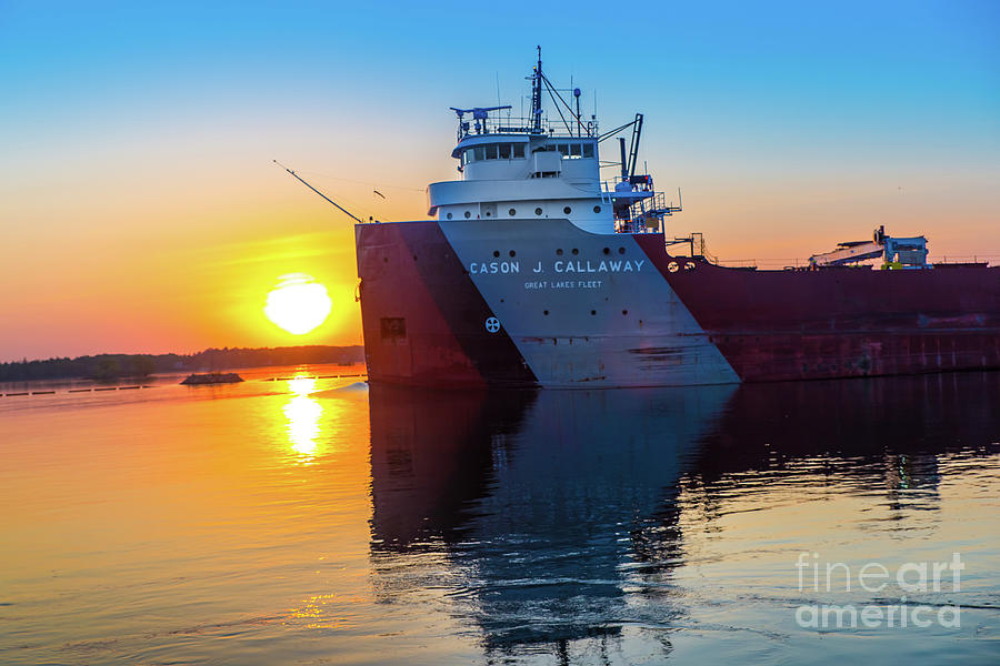 Ship Cason J. Callaway Sunrise -1420 Photograph by Norris Seward