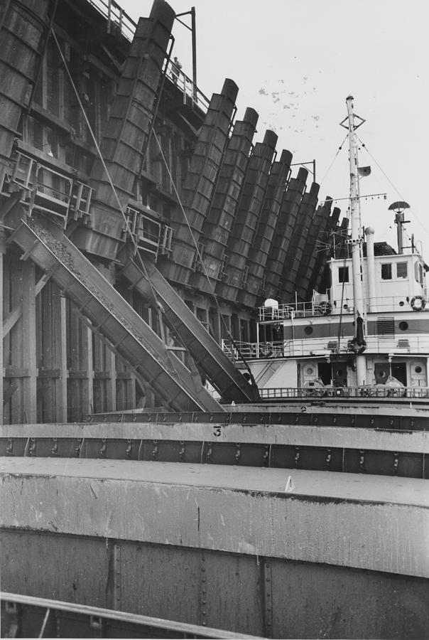 Ship Collects Ore for Delivery  Photograph by Chicago and North Western Historical Society