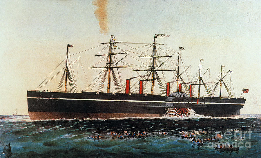 Ship: Great Eastern, 1858 Photograph by Granger