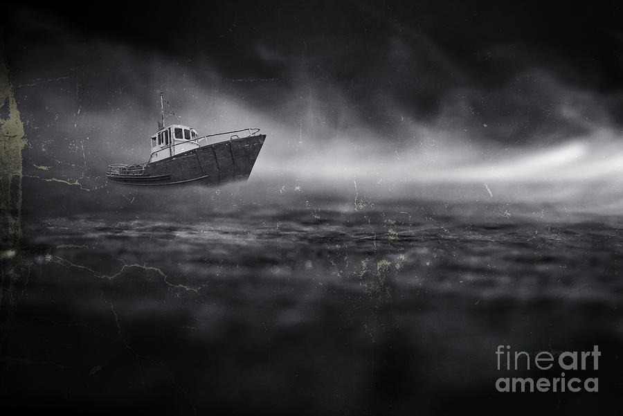 Ship in a storm Photograph by Edward Fielding