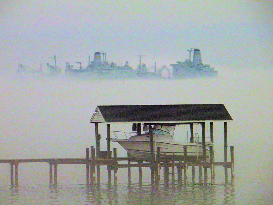 Ship In The Fog Photograph by Angelcia Wright