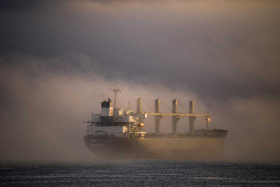 Ship in the Fog Photograph by Robert Potts