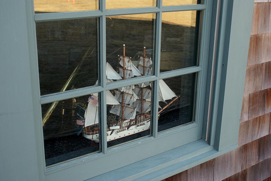 Ship in the window Photograph by Lois Lepisto