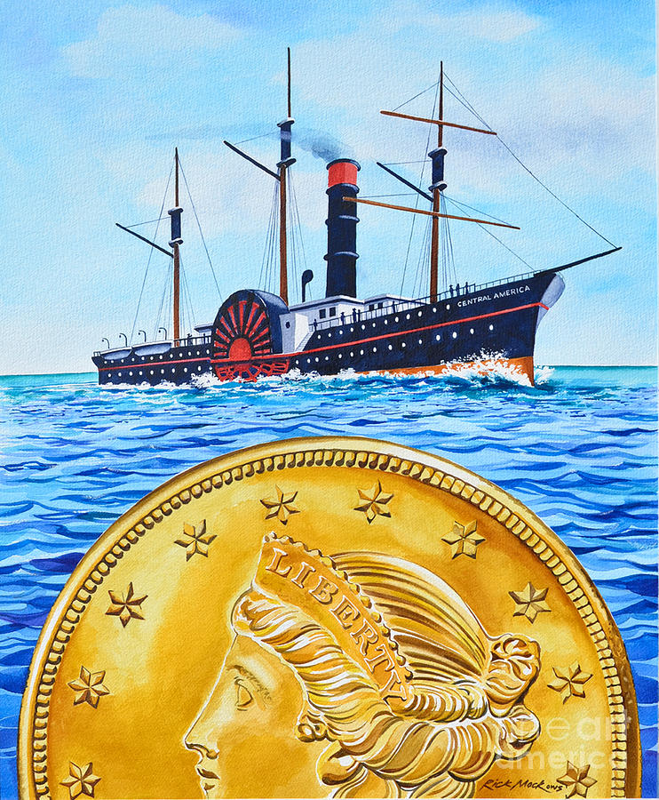 Ship of Gold Painting by Rick Mock