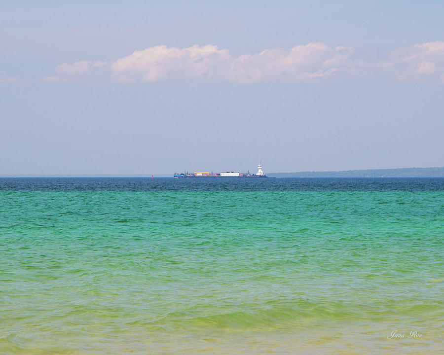 Ship on Lake Michigan 2244 Photograph by Jana Rosenkranz