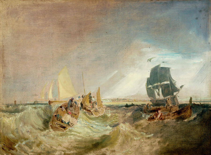 Shipping at the Mouth of the Thames Painting by Joseph Mallord Turner ...