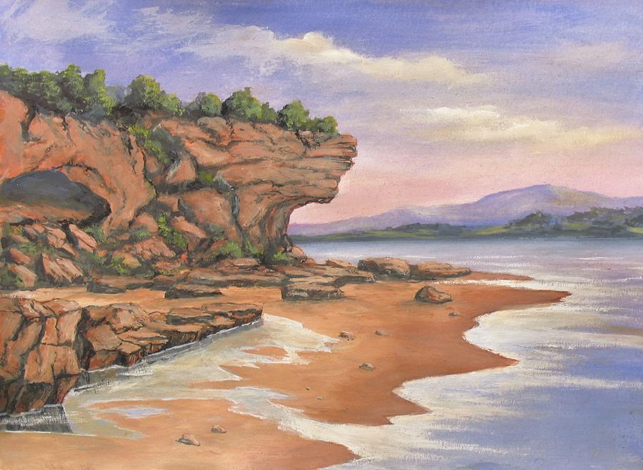 Beach Painting - Shiprock Beach by John Cocoris