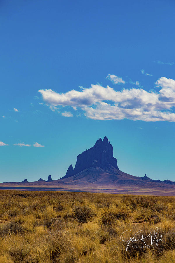 Desert Photograph - Shiprock by John Vigil