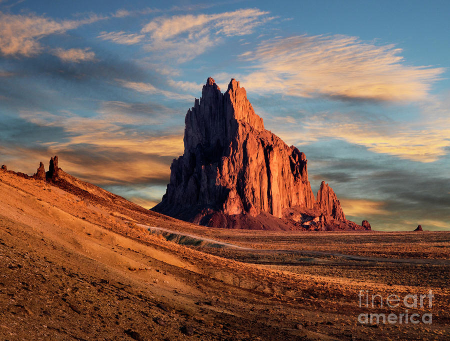 Landscape Photograph - Shiprock Sunrise New Mexico by Bob Christopher