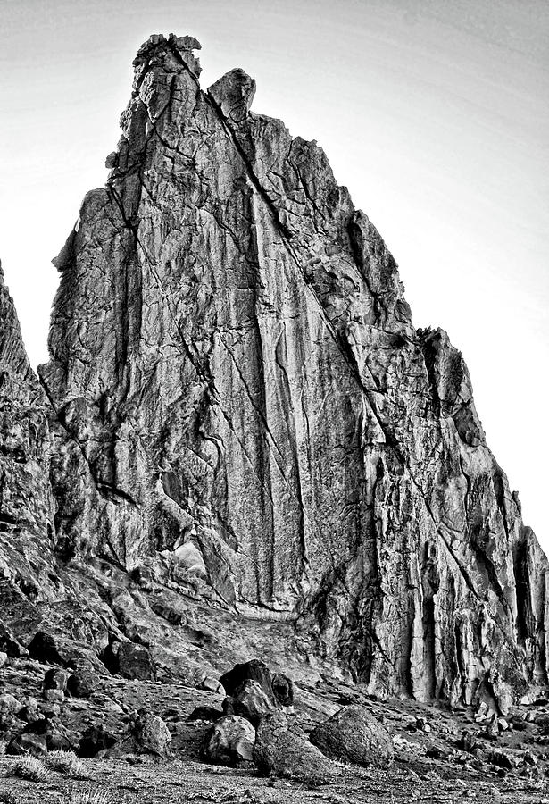 Shiprock Tower 010 B W Photograph by George Bostian