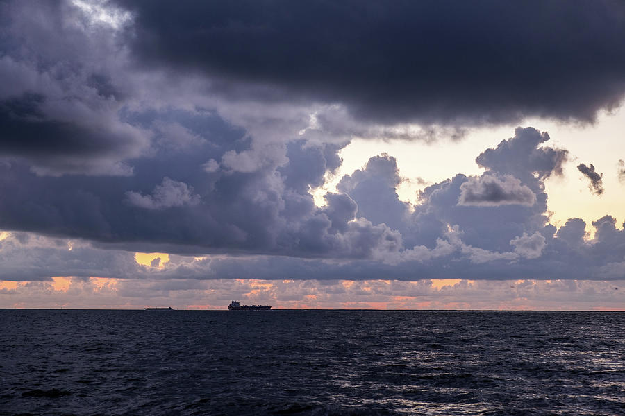 Ships On The Horizon Photograph