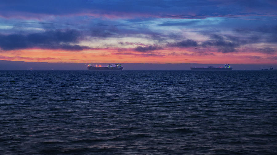 Ships On The Horizon Photograph by Joseph Hollingsworth