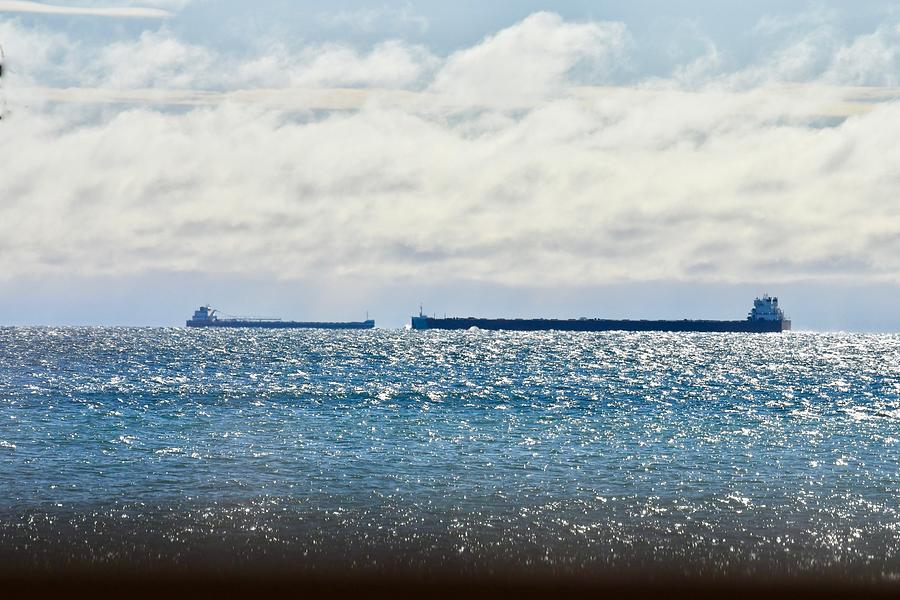 Ships Passing in the Day Photograph by Hella Buchheim