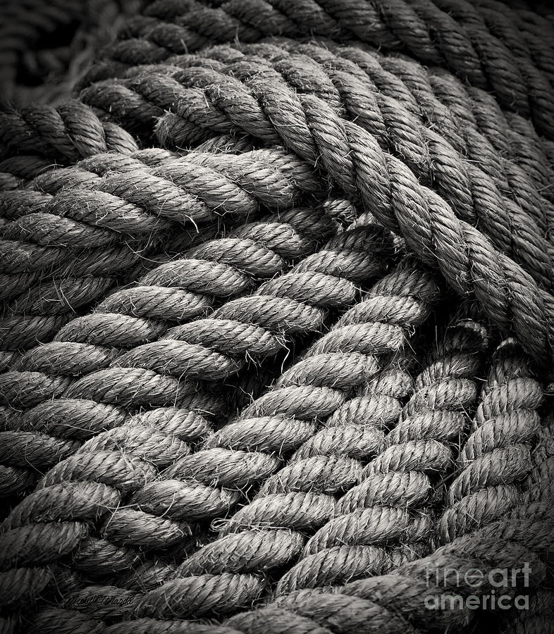 Rope Photograph - Ships Rope by Michelle Constantine