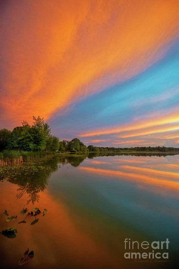 Shipshewana Lake Sunset Photograph by David Arment