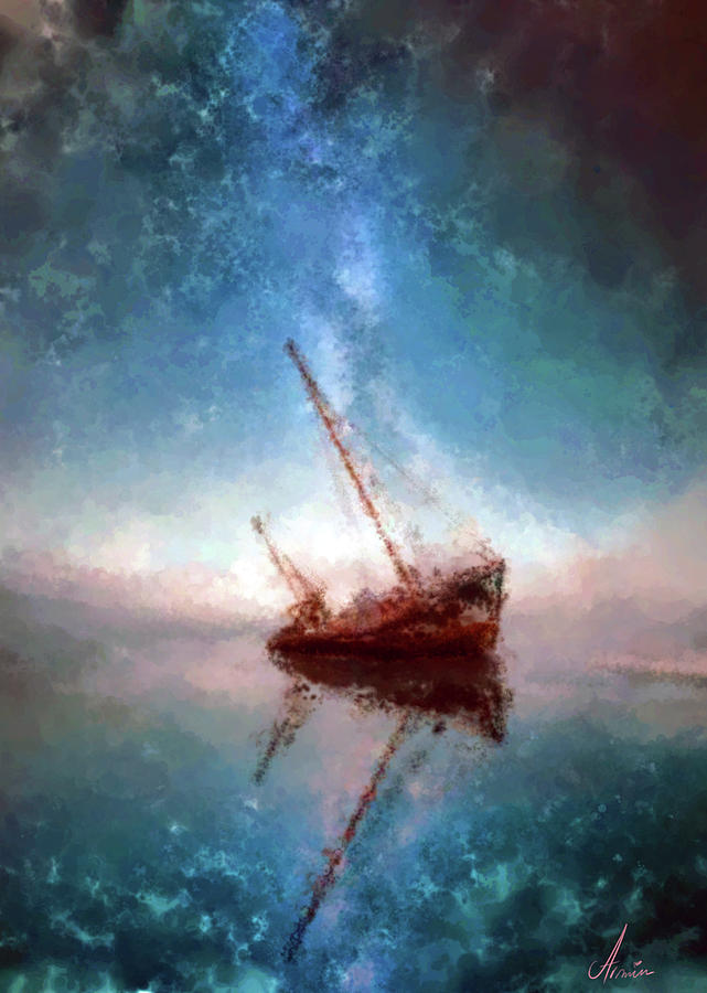Shipwreck Painting by Armin Sabanovic