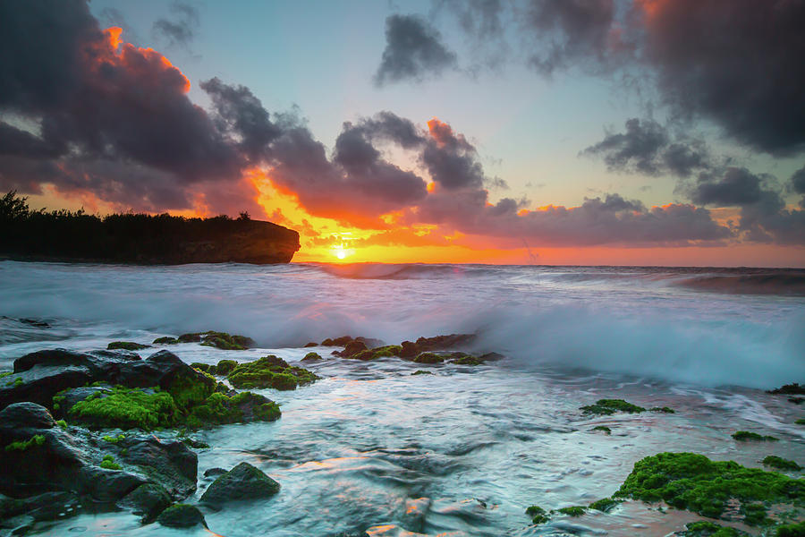 Shipwreck Beach Kauai Sunrise Photograph