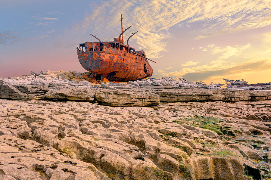Shipwreck of the An Plassy Photograph by Steve Snyder
