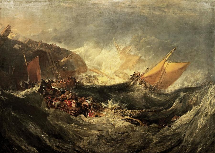 Shipwreck of the Minotaur Painting by J M William Turner