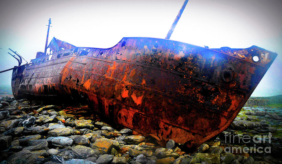 Shipwreck on Inisheer Photograph by Lexa Harpell