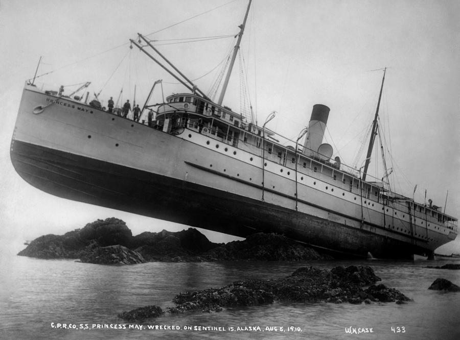 Shipwreck - Ss Princess May - August 5, 1910 Photograph