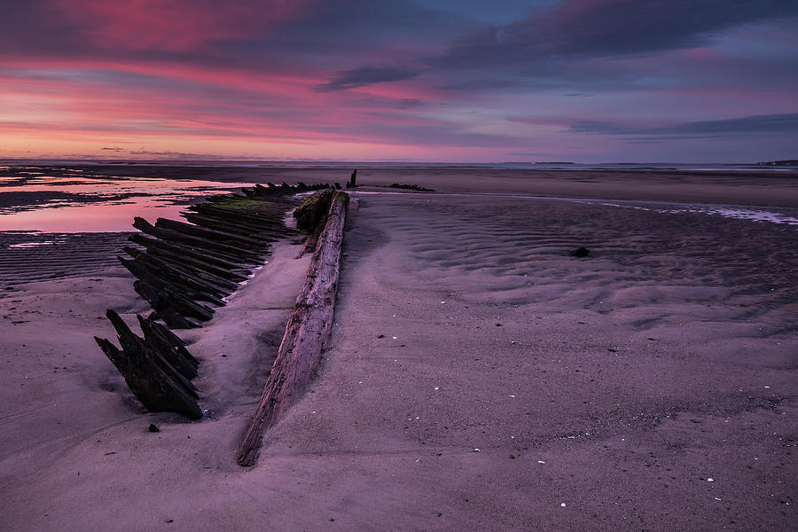 Landscape Photograph - Shipwreck Sunrise  by Colin Chase