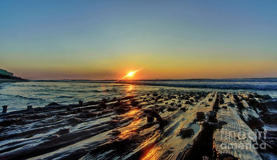 Shipwreck Sunrise Photograph by DJA Images
