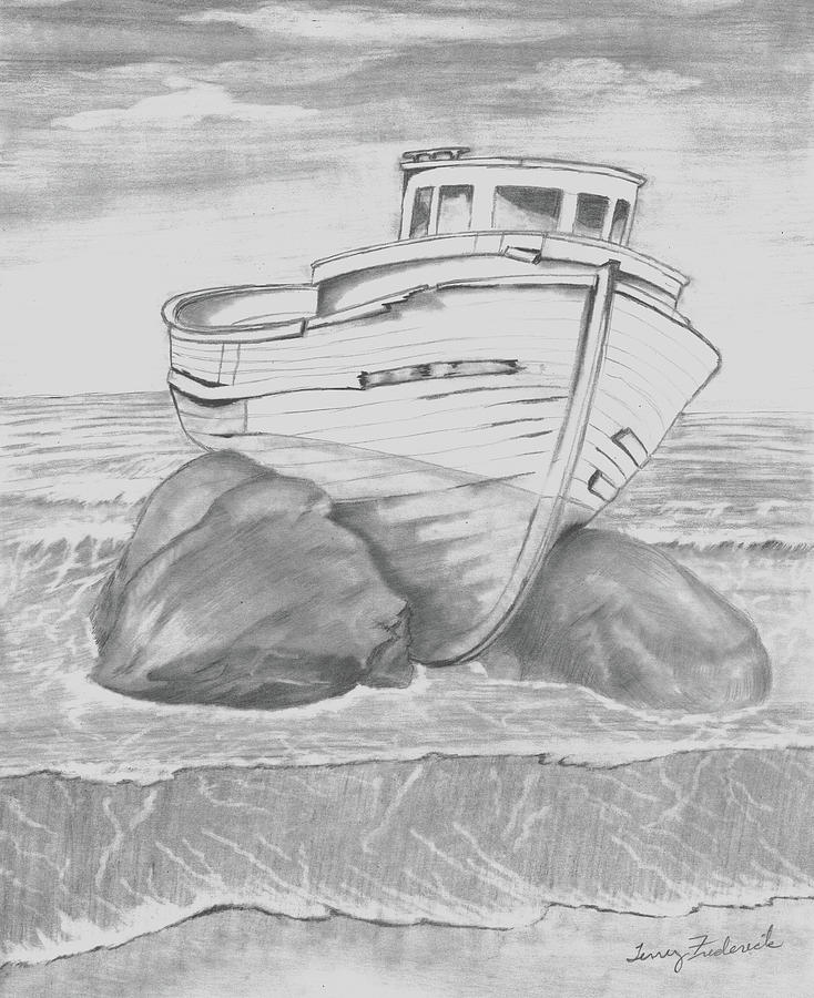 Shipwreck Drawing by Terry Frederick