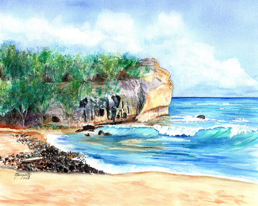 Shipwrecks Beach 4 Painting by Marionette Taboniar