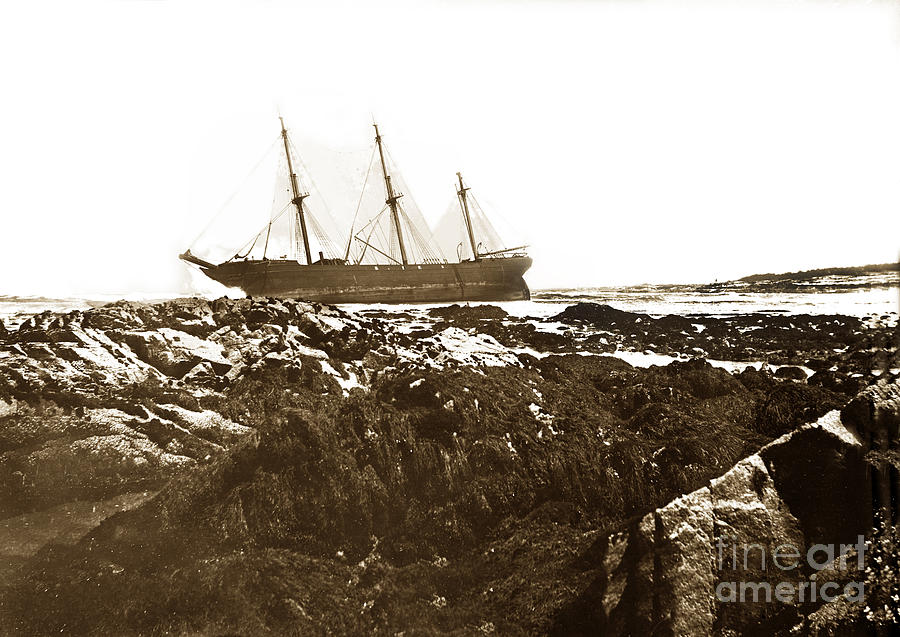 Shipwrecks Photograph - Shipwrecks of the Roderick Dhu April 26, 1909 by Monterey County Historical Society