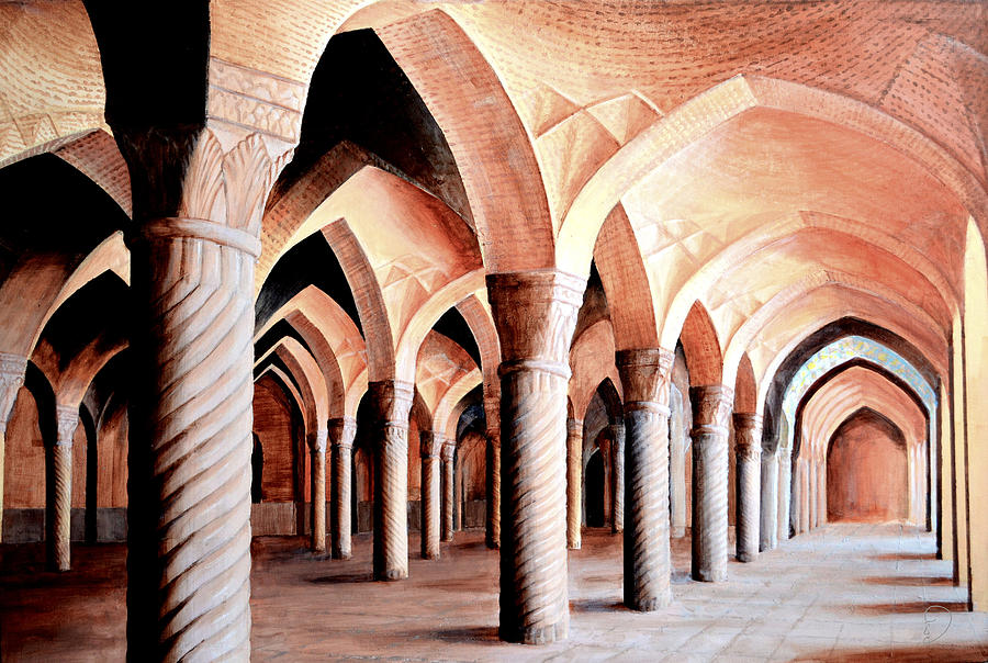 Shiraz, Vakil Mosque Painting by Hadi Aghaee