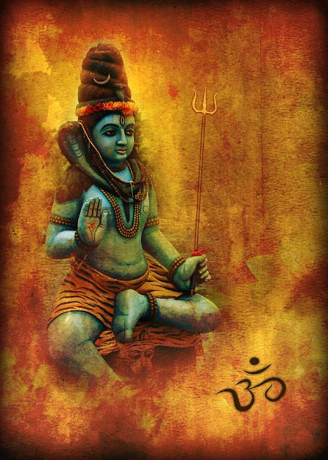 Shiva Hindu God Digital Art by John Wills