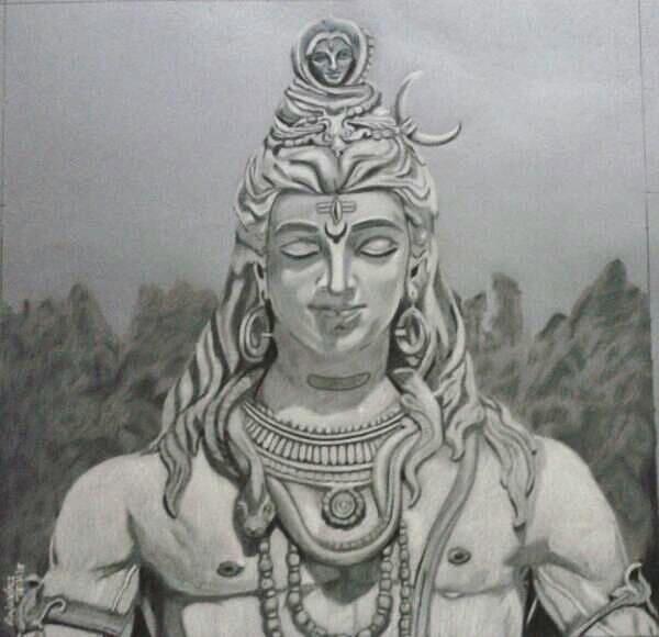 Shiva Drawing by Rajendra Parekh - Fine Art America