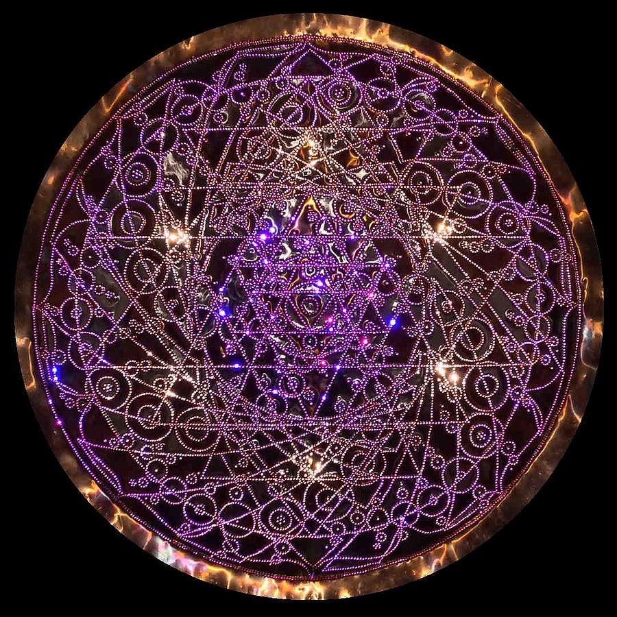 Copper Sculpture - Shiva Shakti Coipper Lightmandala by Robert Thalmeier Copper Sculpture - Shiva Shakti Coipper Lightmandala by Robert Thalmeier