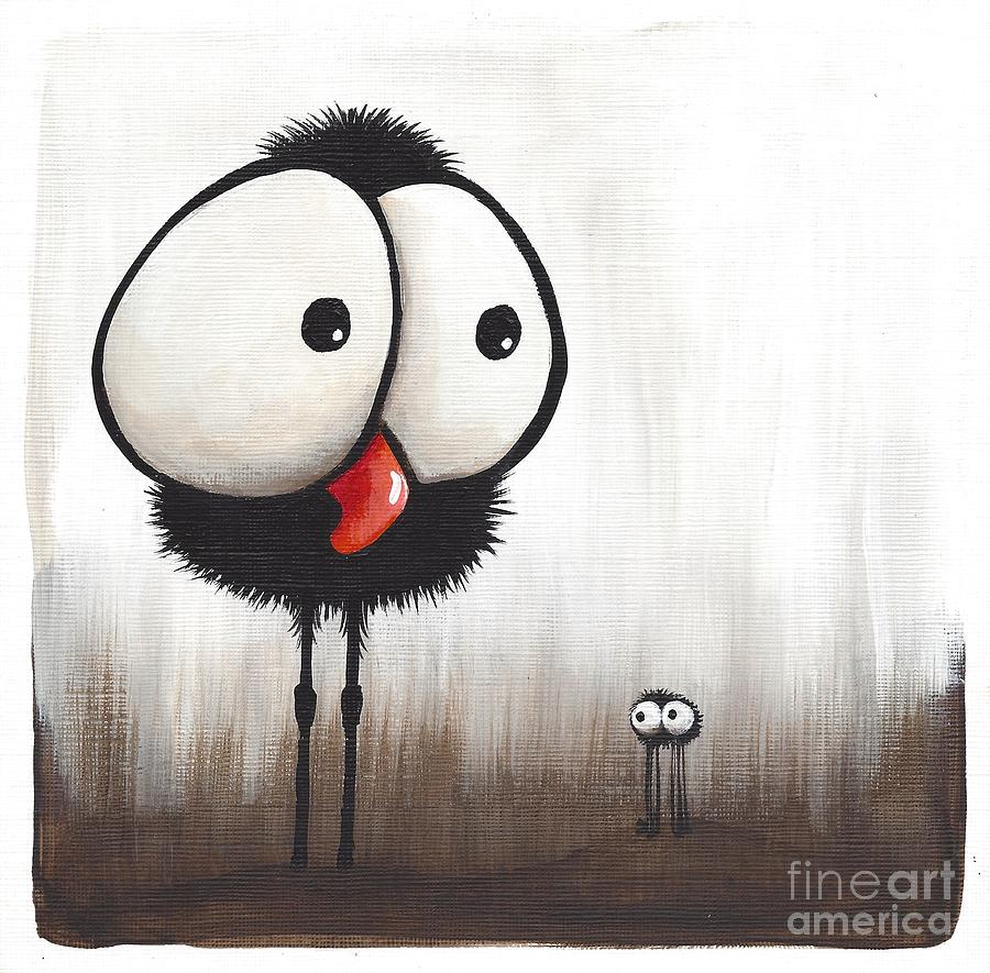 Shocked little spider Painting by Lucia Stewart