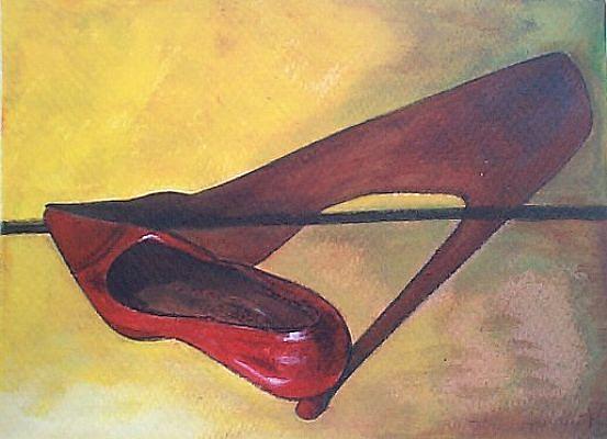 Shoe Painting - Shoe Shadow by Marina Owens