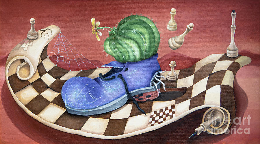 Chess Painting - Shoe by Yana Sadykova
