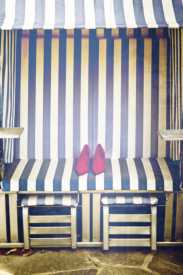 Summer Photograph - Shoes In A Beach Chair by Joana Kruse