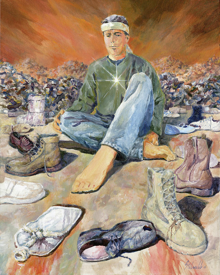 Inspirational Painting - Shoes by Jim Stilwell