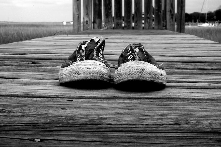 Shoes on the Dock. Photograph by Ashley Knowles - Fine Art America
