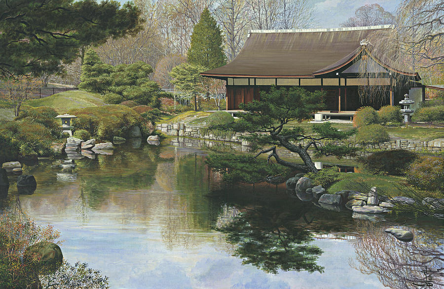 Shofuso Japanese House And Garden Philadelphia Painting By