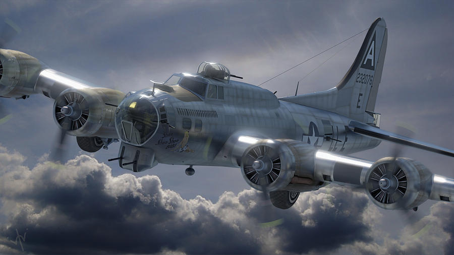 B-17g Digital Art - Shoo Shoo Shoo Baby by Anastasios Polychronis