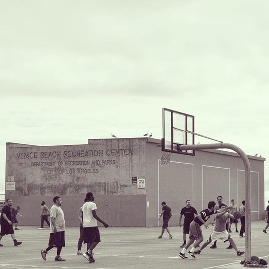 Basketball Photograph - Shooting A Few Hoops #la #venicebeach by Alexander Preece