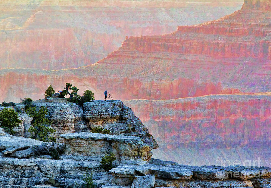Grand Canyon National Park Photograph - Shooting on the Edge Photographers Grand Canyon  by Chuck Kuhn