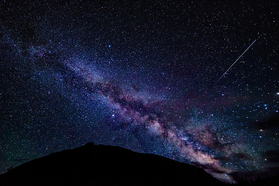 Shooting Star and Milky Way Photograph by Jason Shepherd - Pixels