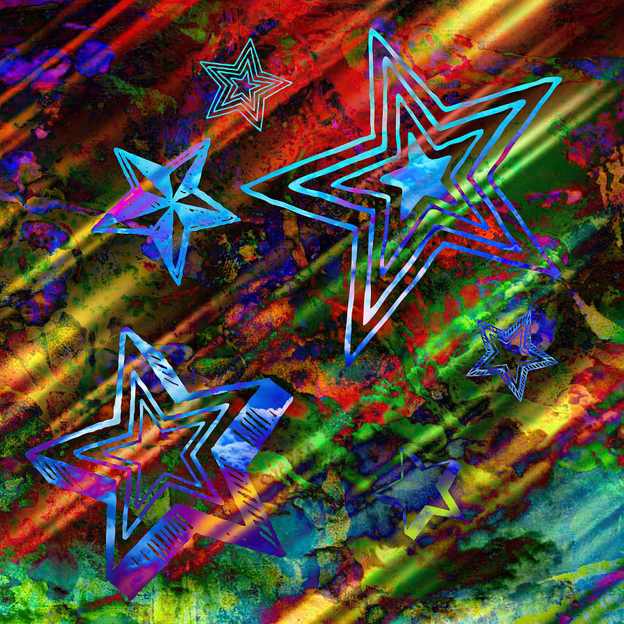 Shooting Stars Mixed Media by Ally White
