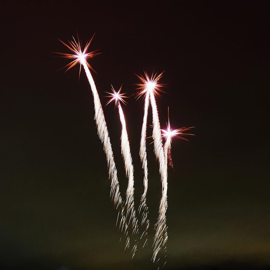 Shooting stars. Fireworks Finland 100 years Photograph by Jouko Lehto
