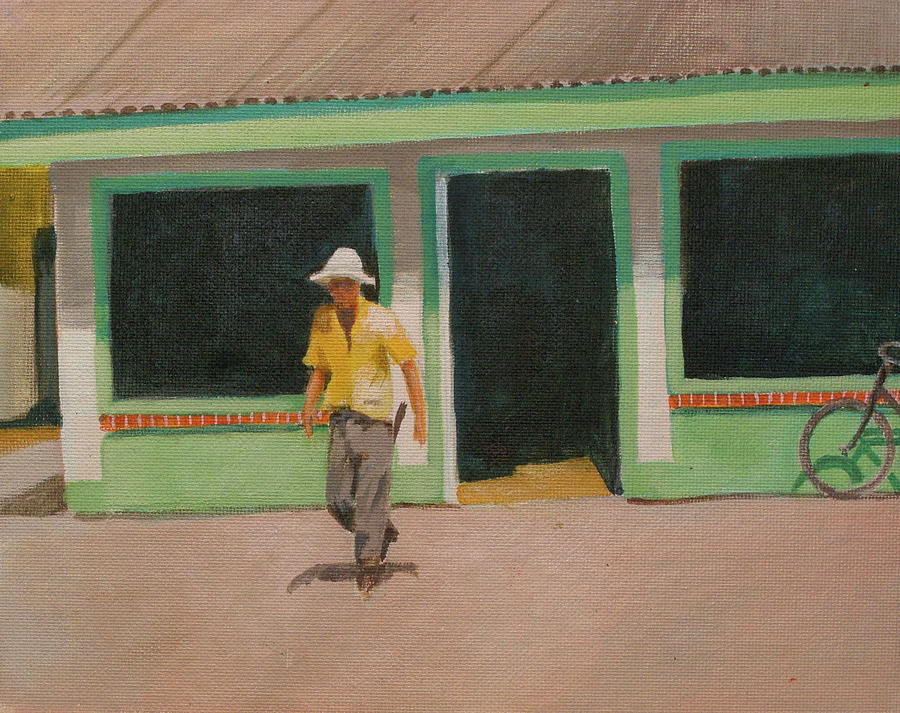 Shop in Jicaral Costa Rica Painting by Walt Maes